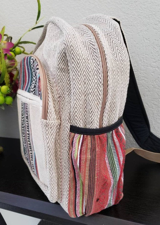 Namaste Colorful Natural Unisex Handmade Organic Eco Friendly Backpack