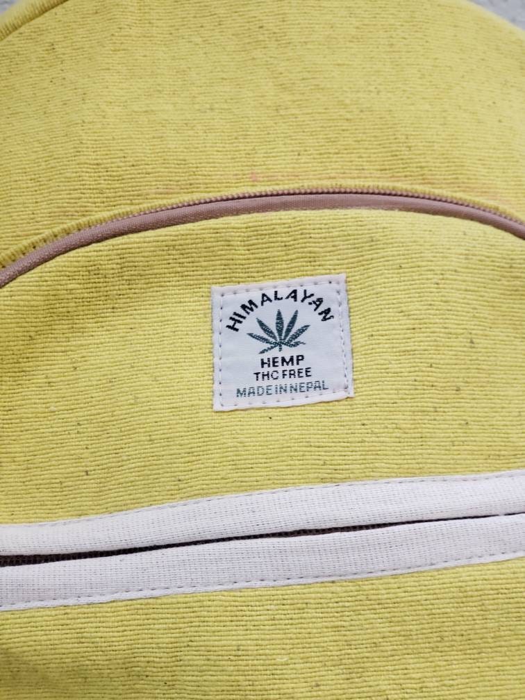 Namaste Fashionable Unisex Yellow Natural Handmade Organic Vegan Eco-Friendly Backpack