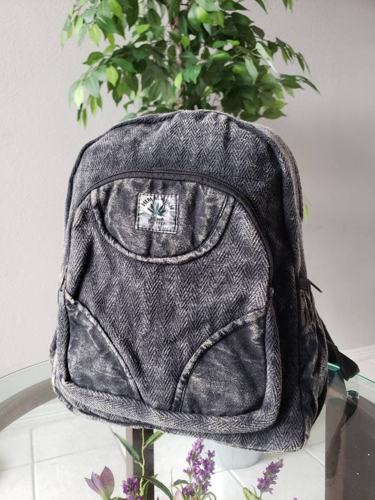 Namaste Stonewashed Rucksack Colorful Natural Unisex Handmade Organic Eco Friendly Backpack