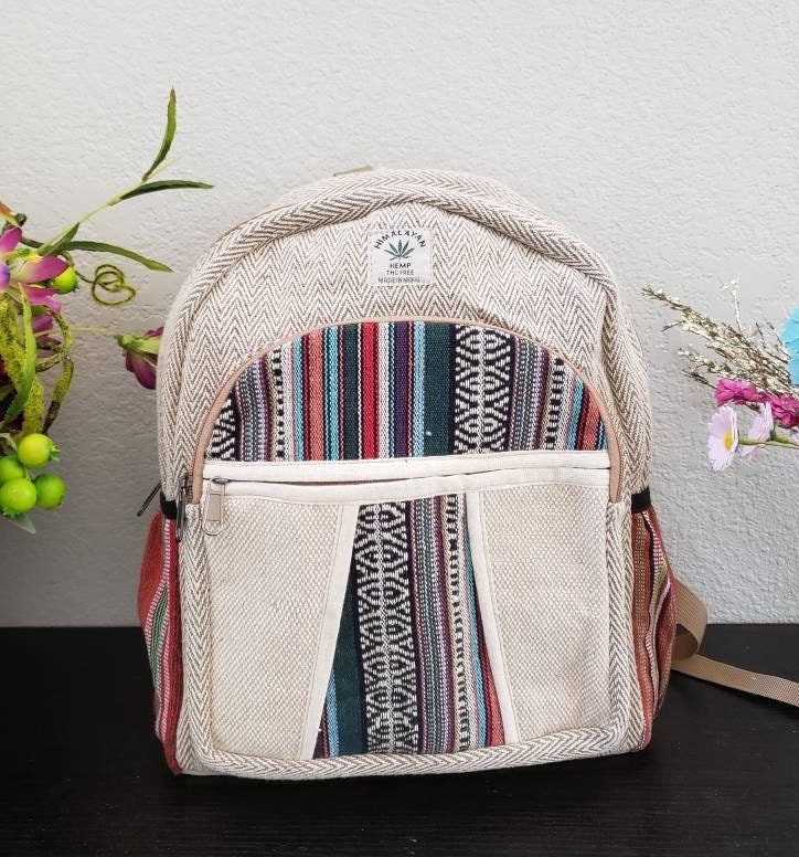 Namaste Colorful Natural Unisex Handmade Organic Eco Friendly Backpack
