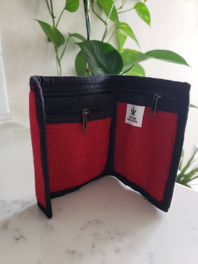 Organic Hemp Natural Eco-Friendly Nepalese Handmade Unisex Embroidery Colorful Gheri Durable Wallet/Purse