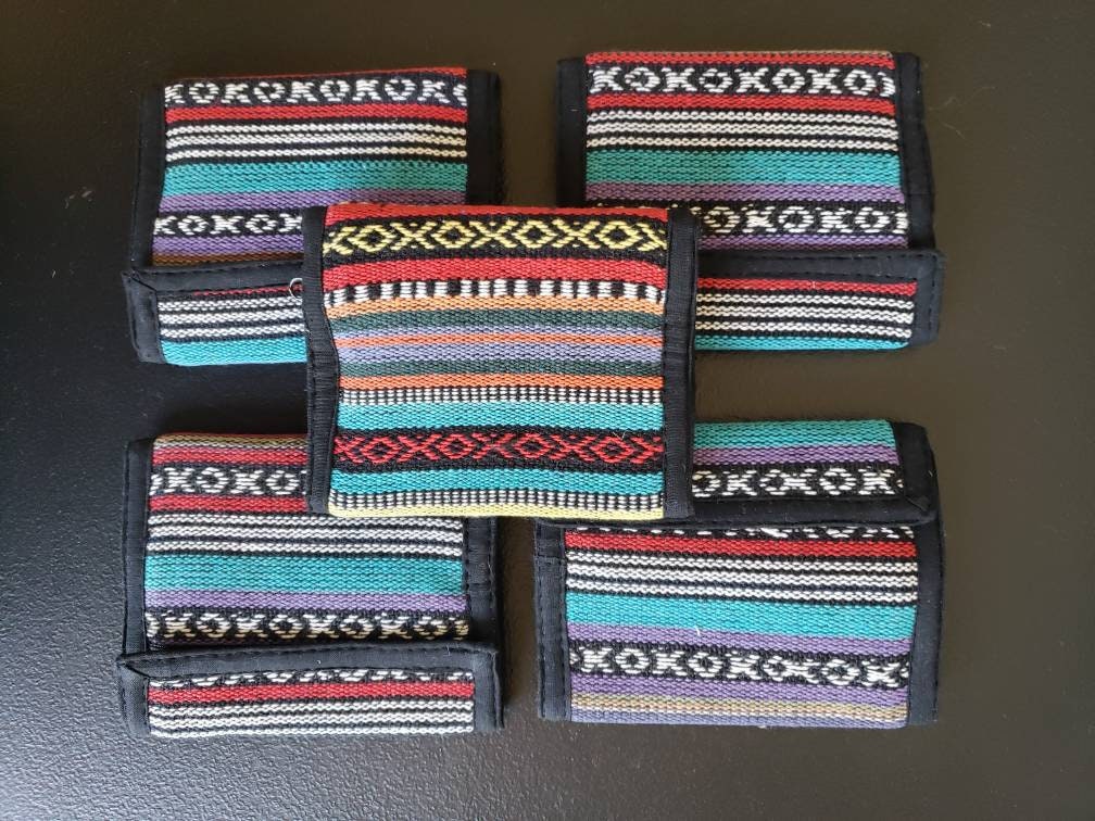 Organic Natural Eco-Friendly Nepalese Handmade Unisex Embroidery Colorful Gheri Durable Wallet/Purse
