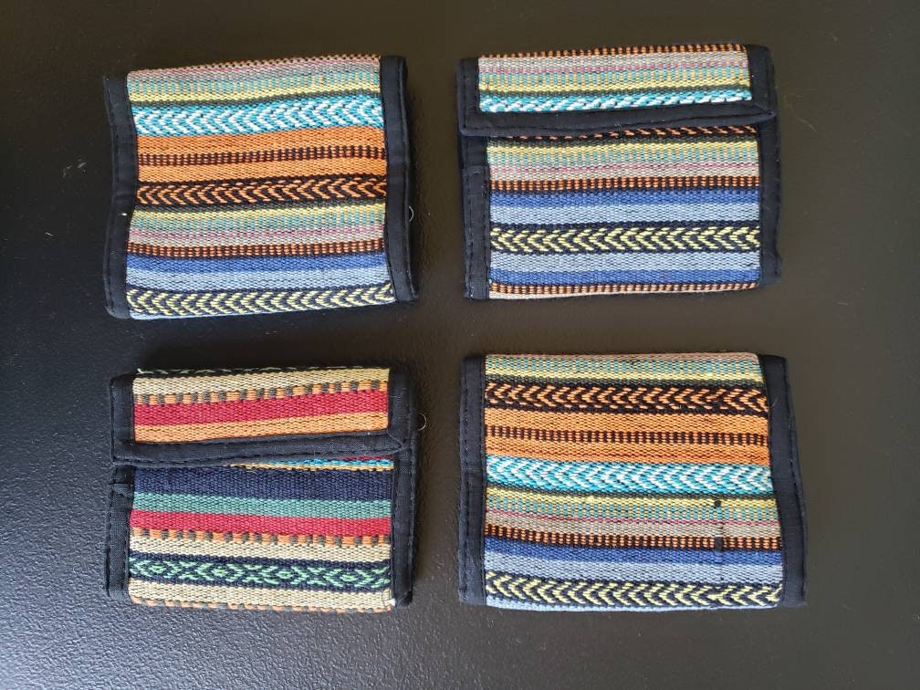 Organic Natural Eco-Friendly Nepalese Handmade Unisex Embroidery Colorful Gheri Durable Wallet/Purse