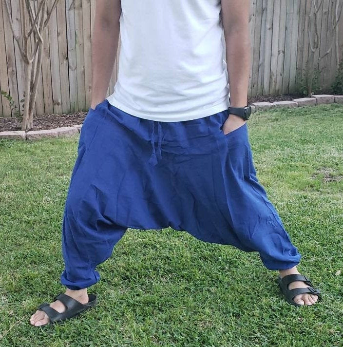 Namaste Fashionable Unisex Multicolor Handmade Hippie Plain Cotton Hippy Boho Comfy Festival Bright Nepalese Harem Yoga Pants Trouser