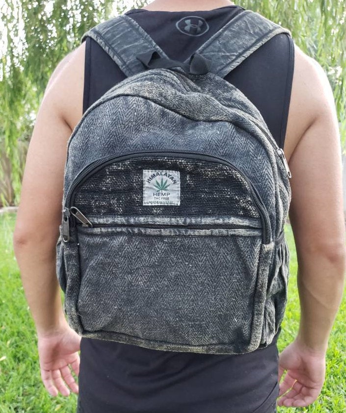 Namaste Stonewashed Rucksack Colorful Natural Unisex Handmade Organic Eco Friendly Backpack