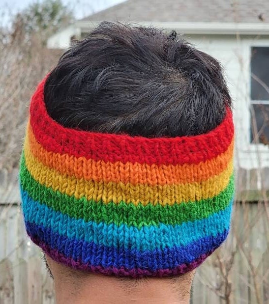 Namaste Unisex Hand Knit Nepalese Sheep's Wool Natural Unique Warm Colorful Headband.