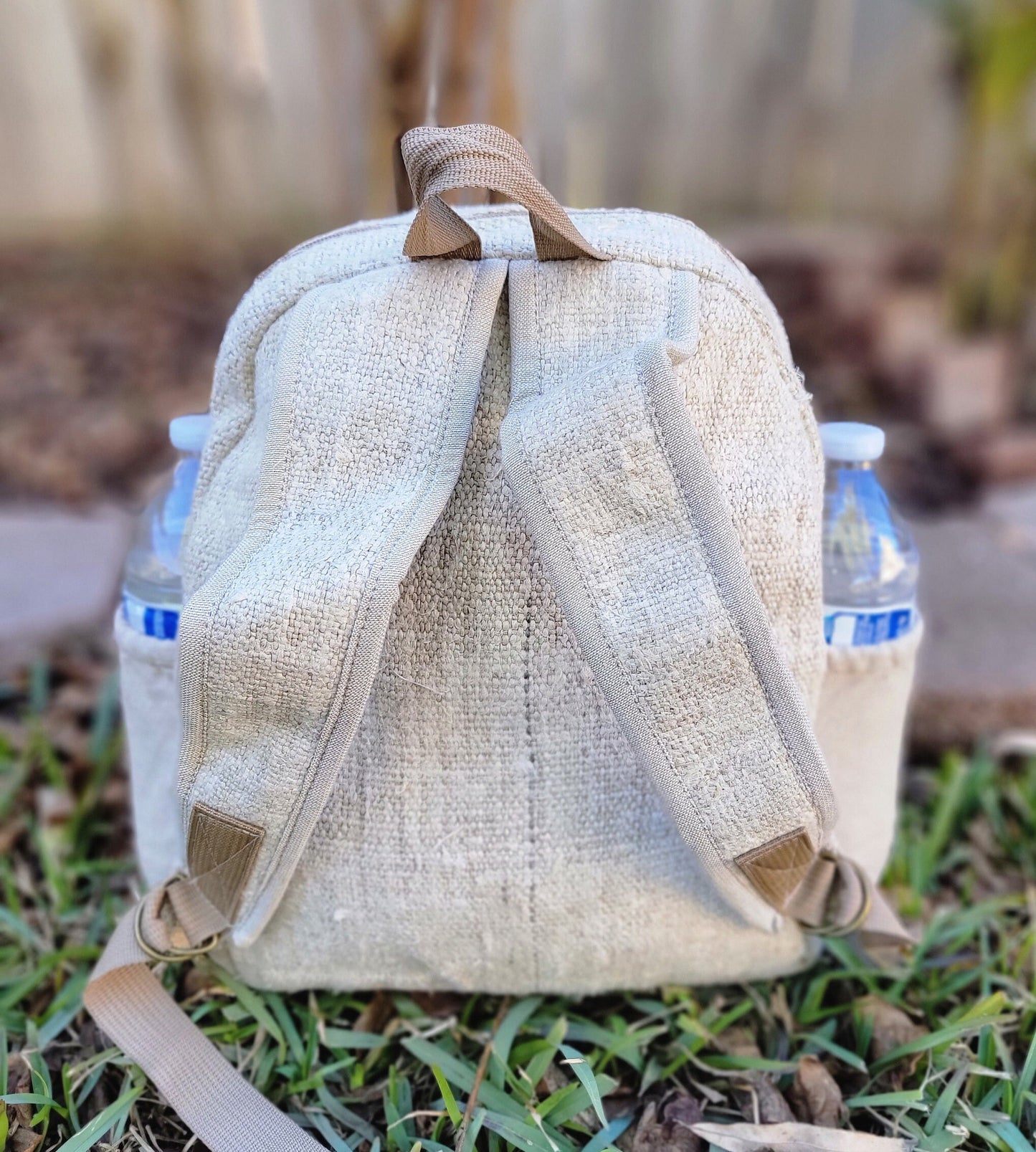 Namaste Pure Natural Hemp Fashionable Nepali Unisex Handmade Organic Vegan Eco-Friendly Backpack.
