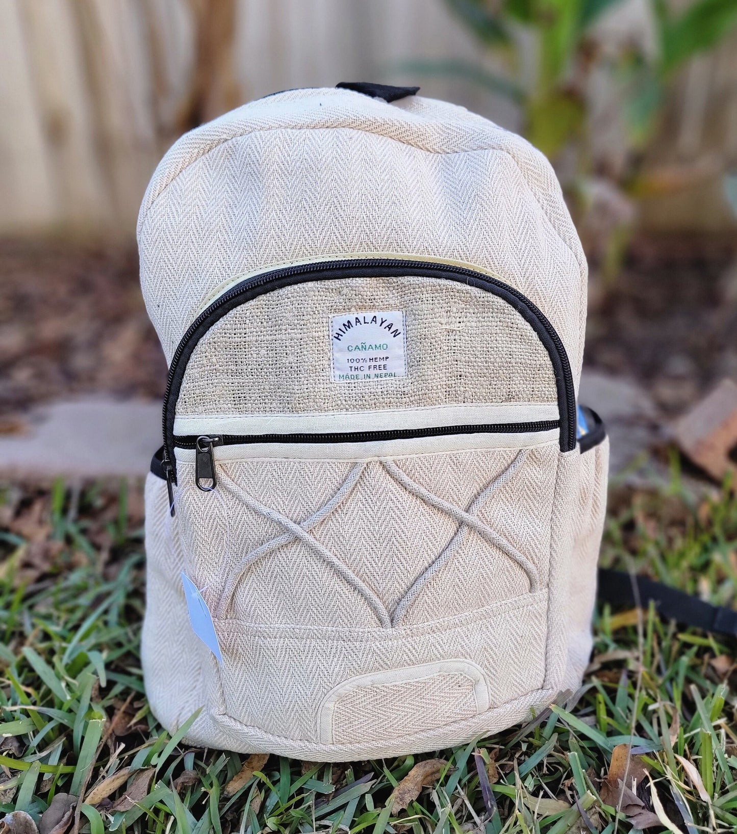 Namaste Natural Hemp Fashionable Nepali Unisex Handmade Organic Vegan Eco-Friendly Backpack.