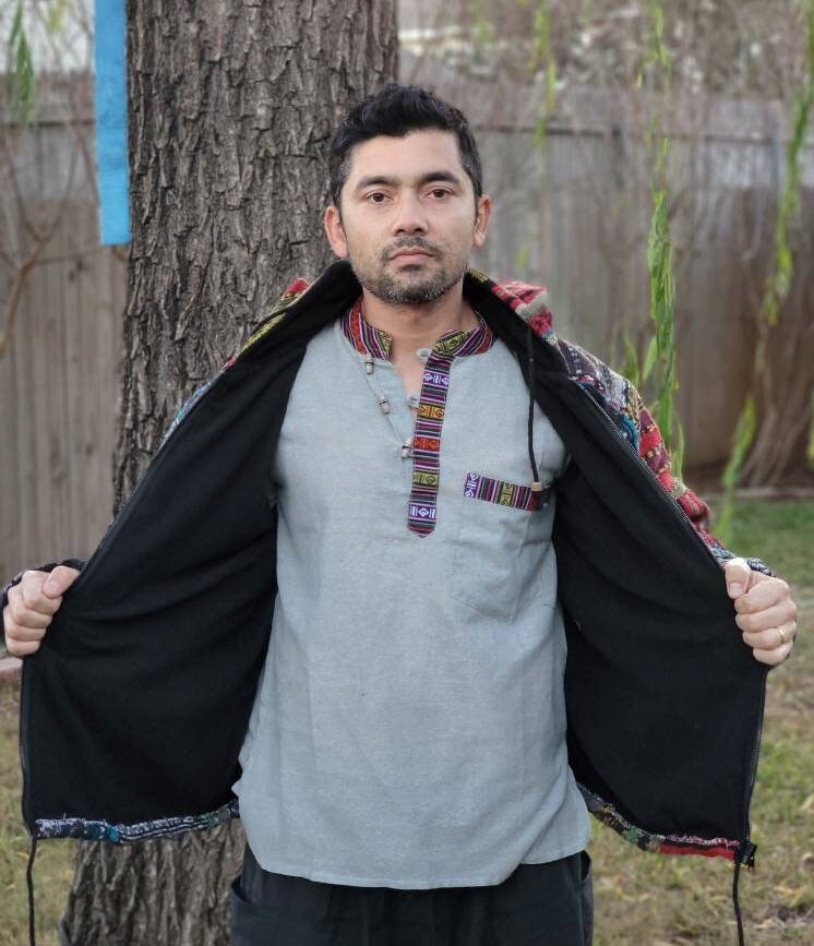 Namaste Aztec Styled Unisex Organic Fleecelined Winter Handmade Comfortable Warm Jacket