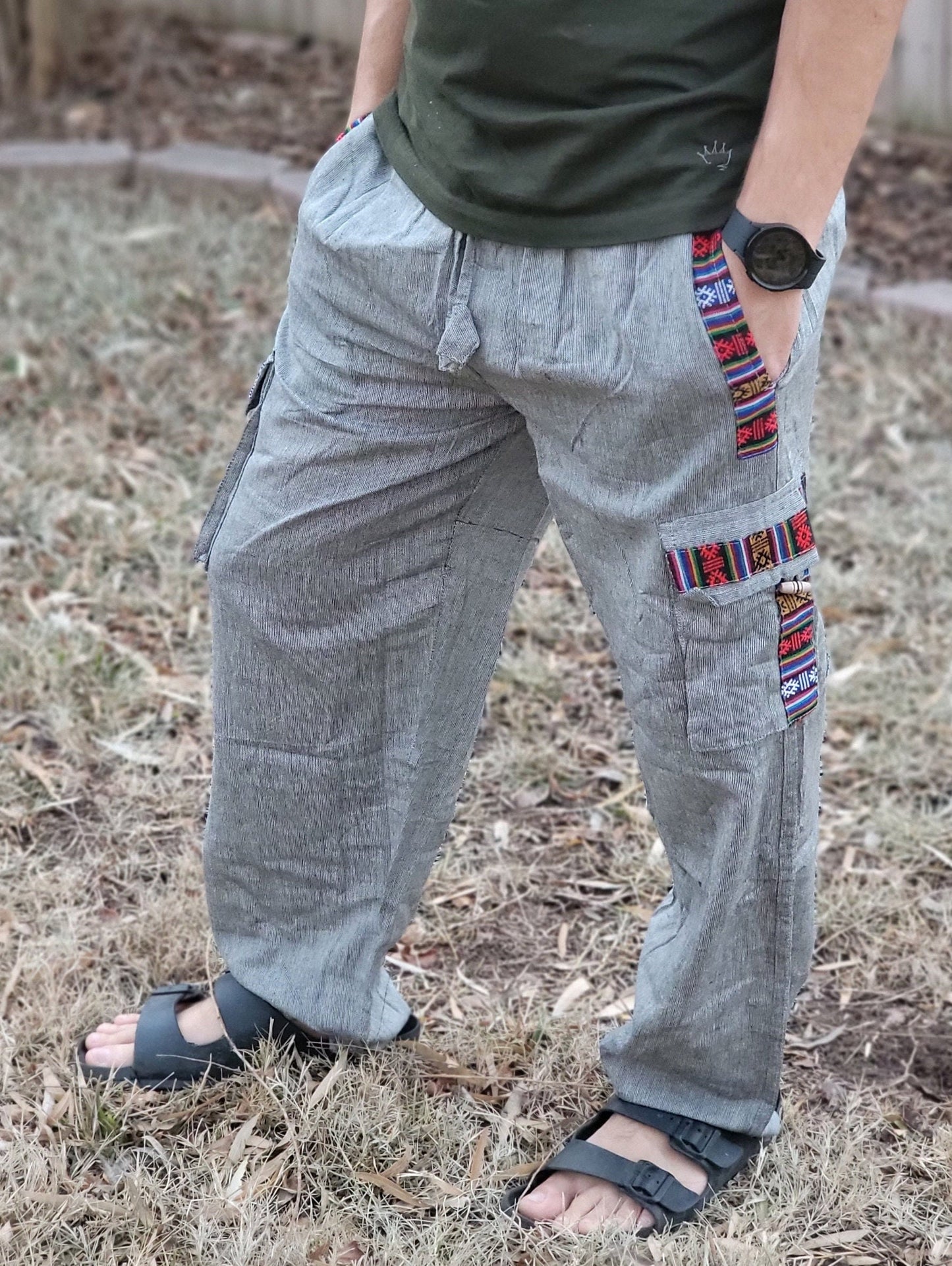 Namaste Fashionable Unisex Multicolor Handmade Hippie Trunked Durable Cotton Trouser