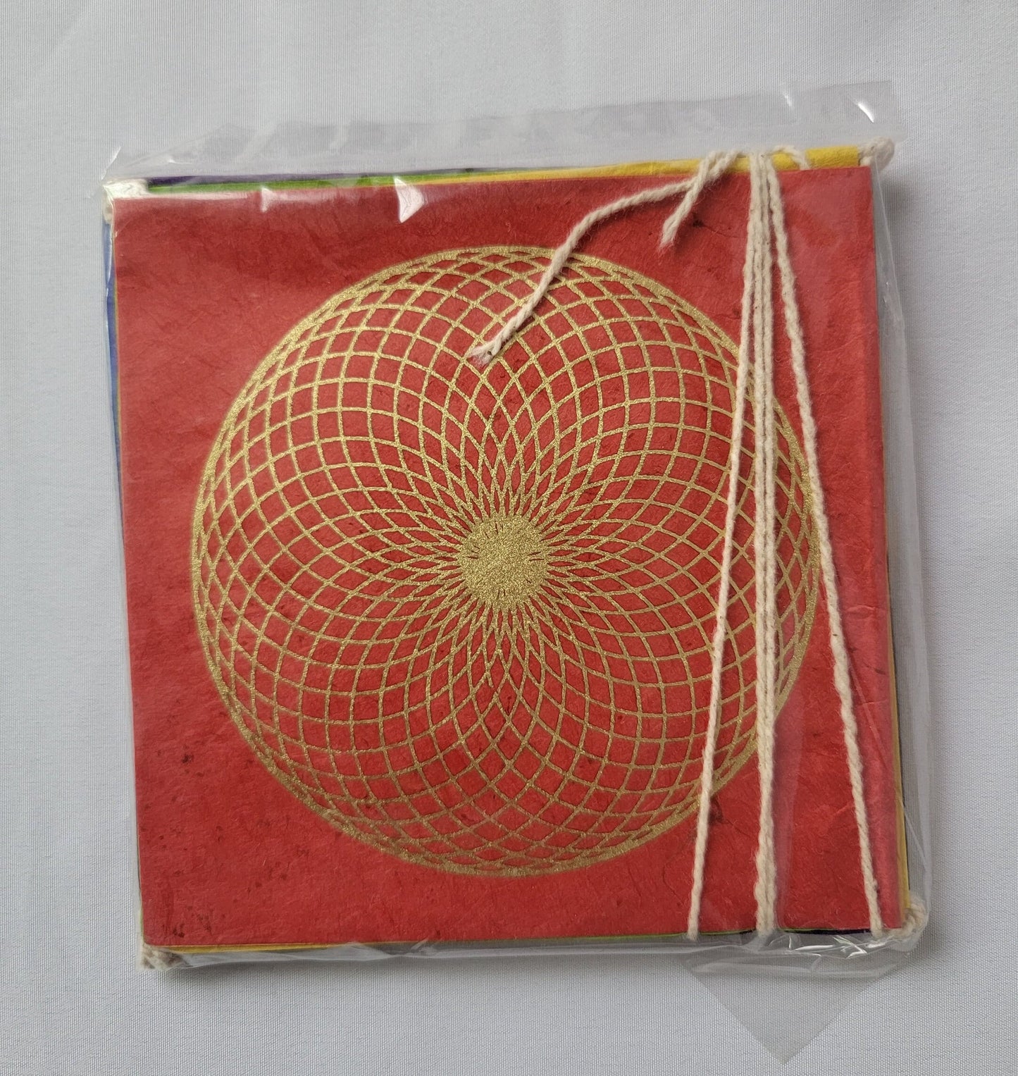 Sacred Handmade Lokta (Nepalese Paper) Geometry Rainbow Ganesh Horse Buddhist Healing Meditational Yoga Positive Energy Prayer Flag