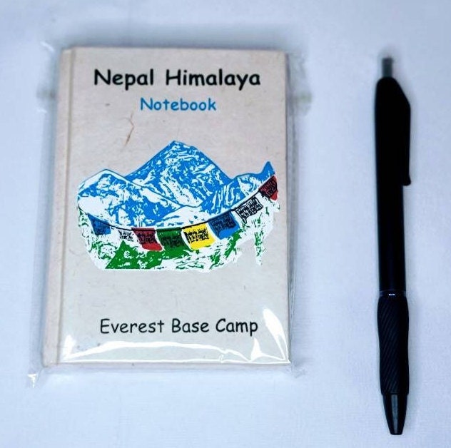 Namaste Eco-Friendly Printed Cover Unlined Natural Organic Handmade in Nepal Lokta Paper Pocket Journal Notebook