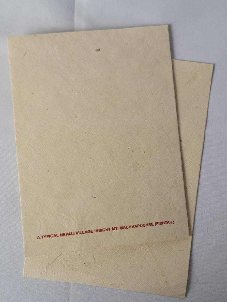 Namaste Eco Friendly Lokta Handmade Nepalese Paper Durable Organic Natural Greeting Card for all purposes