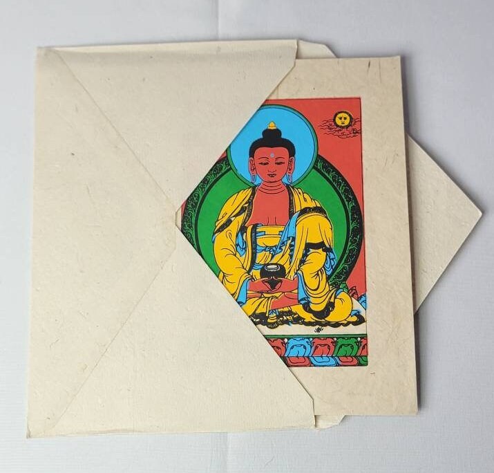 Namaste Eco Friendly Lokta Handmade Nepalese Paper Durable Organic Natural Greeting Card for all purposes