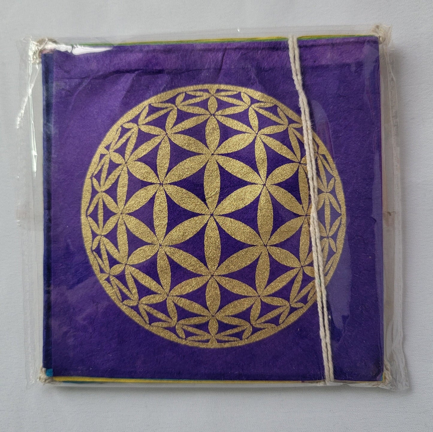 Sacred Handmade Lokta (Nepalese Paper) Geometry Rainbow Ganesh Horse Buddhist Healing Meditational Yoga Positive Energy Prayer Flag