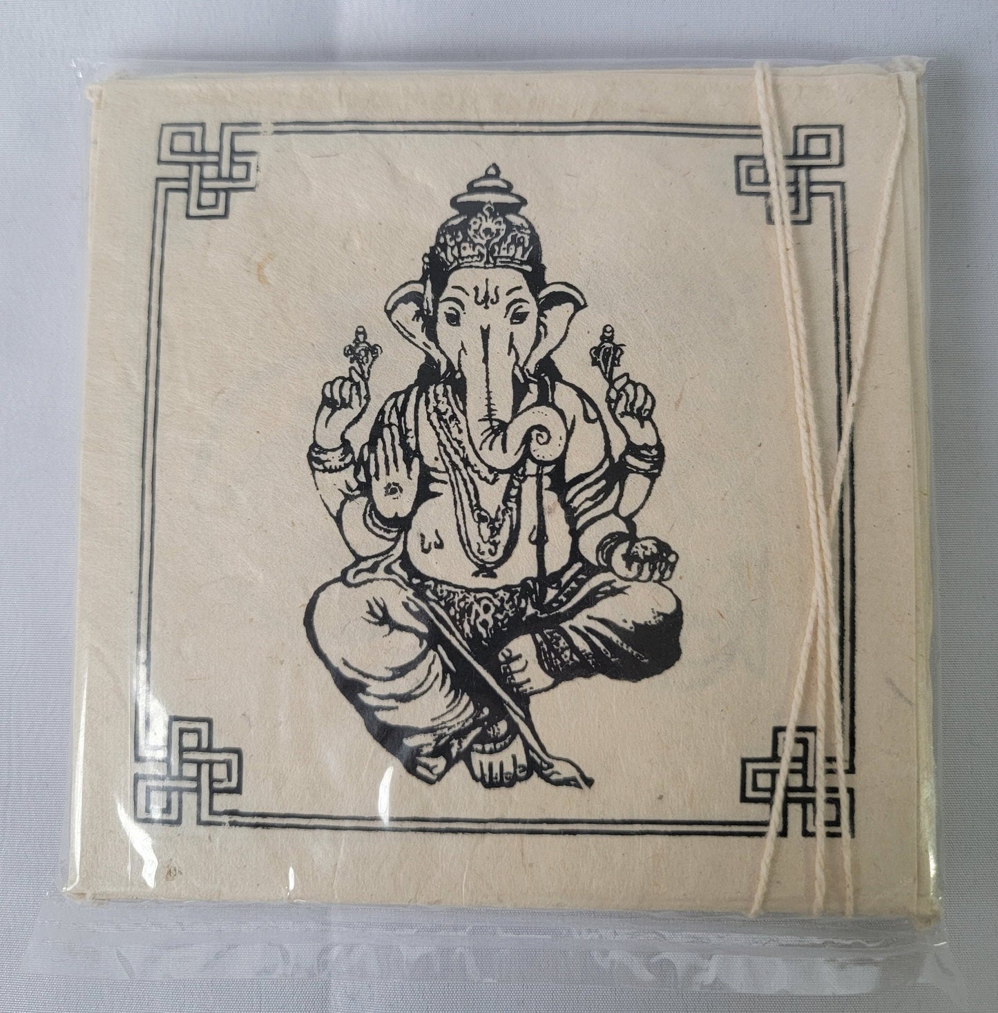 Sacred Handmade Lokta (Nepalese Paper) Geometry Rainbow Ganesh Horse Buddhist Healing Meditational Yoga Positive Energy Prayer Flag