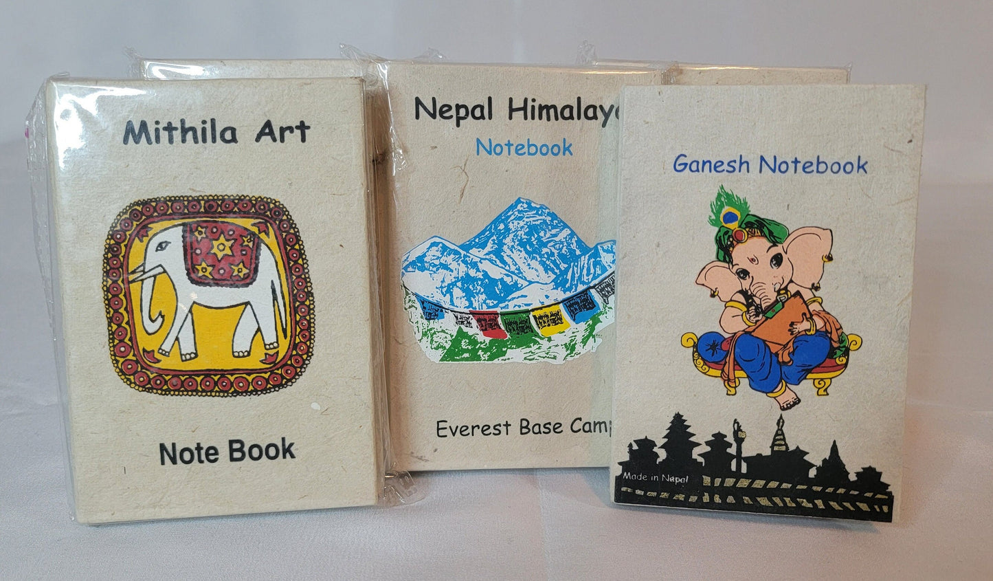 Namaste Eco-Friendly Printed Cover Unlined Natural Organic Handmade in Nepal Lokta Paper Pocket Journal Notebook