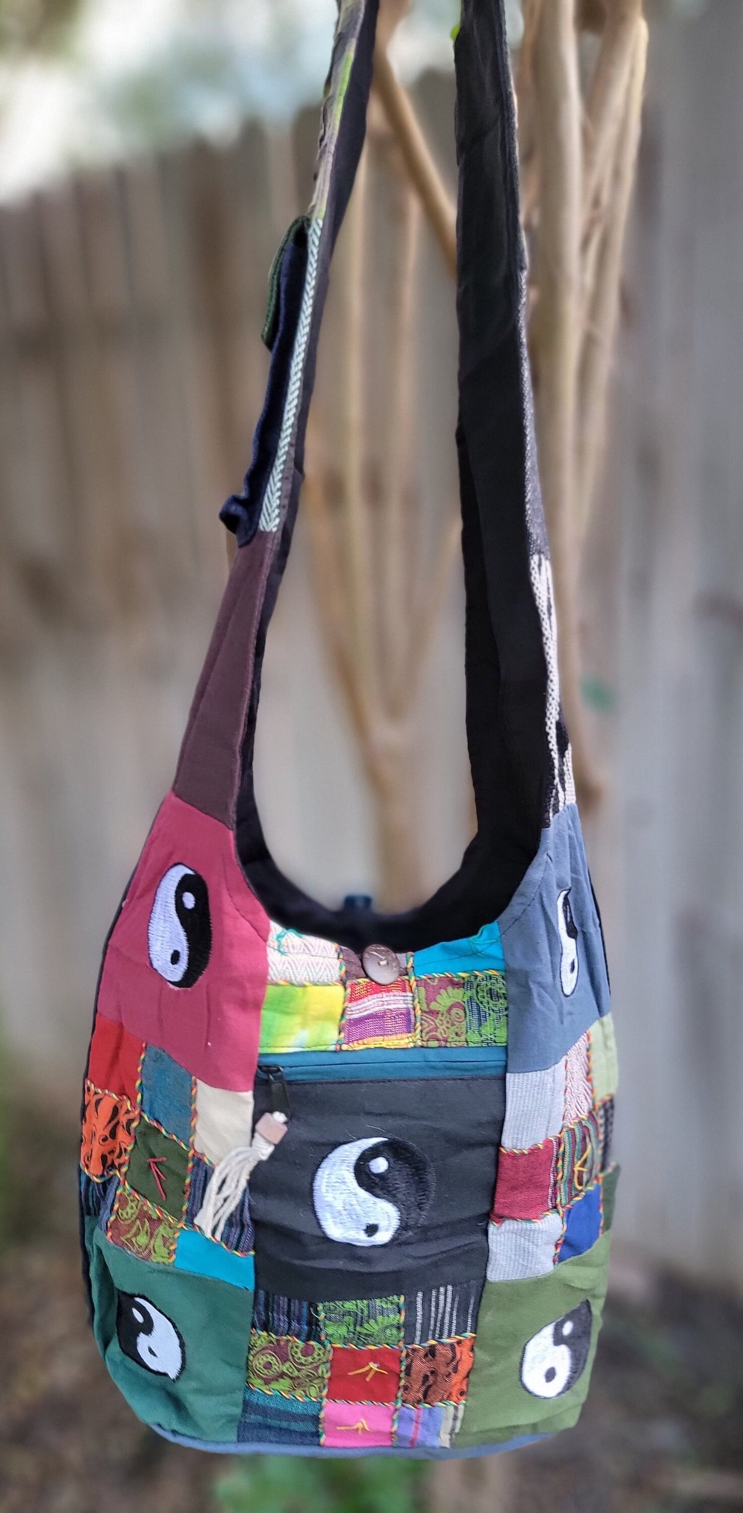Namaste Fashionable Unique Fine Cotton Colorful Patchwork Light weight Handmade Boho Multi-Purpose Women Cross Body Festival Nepalese Bag