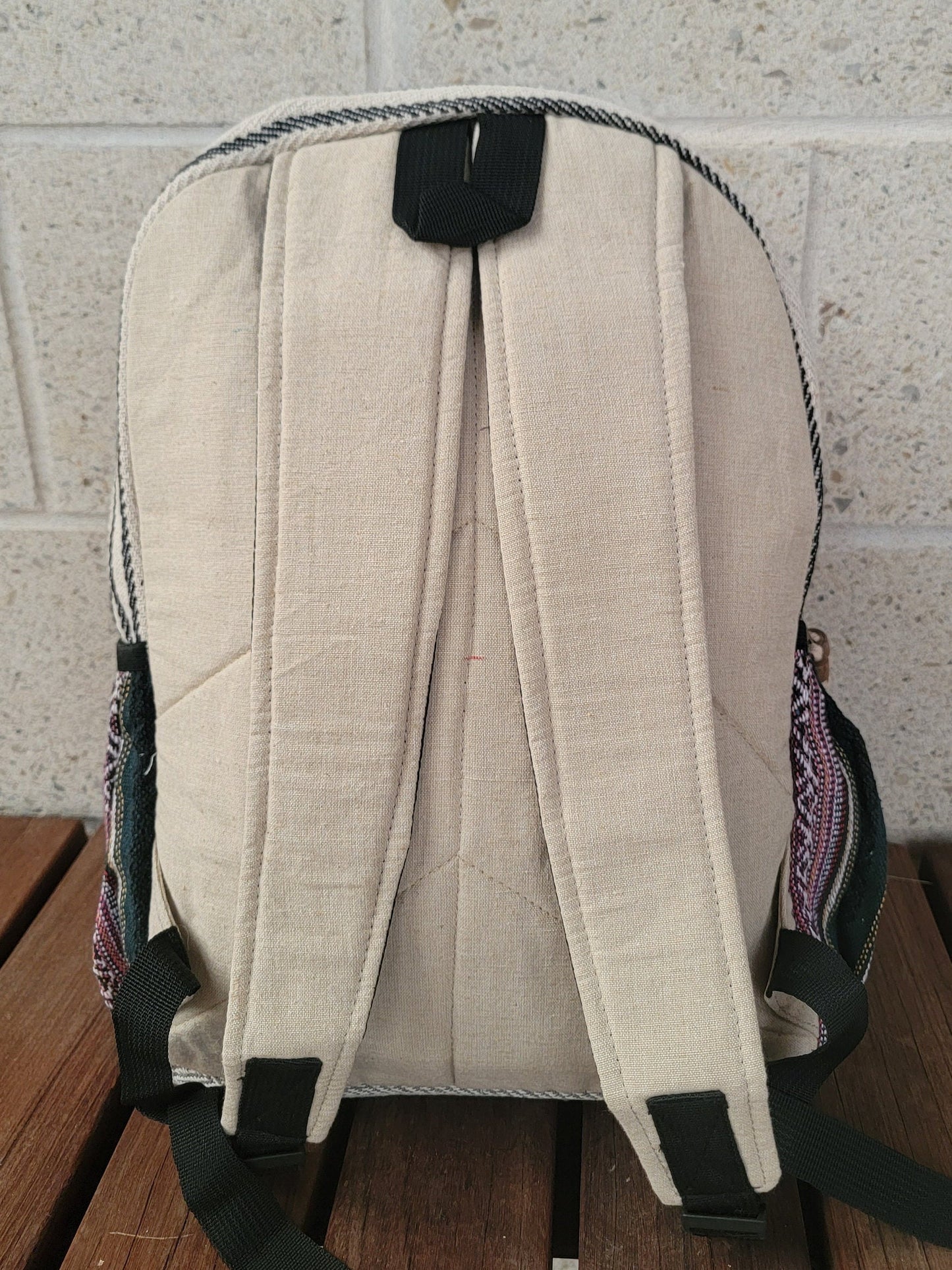 Namaste Natural Hemp Fashionable Nepali Unisex Handmade Organic Vegan Eco-Friendly Backpack.