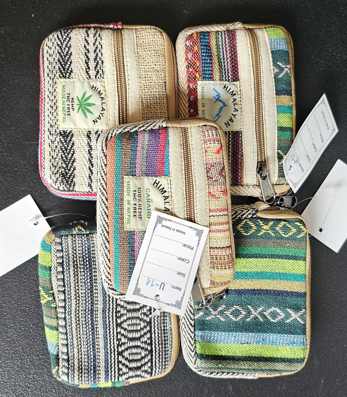 Namaste Organic Eco Friendly Handmade Colorful Hippy Wallet Coin Purse/Pouch