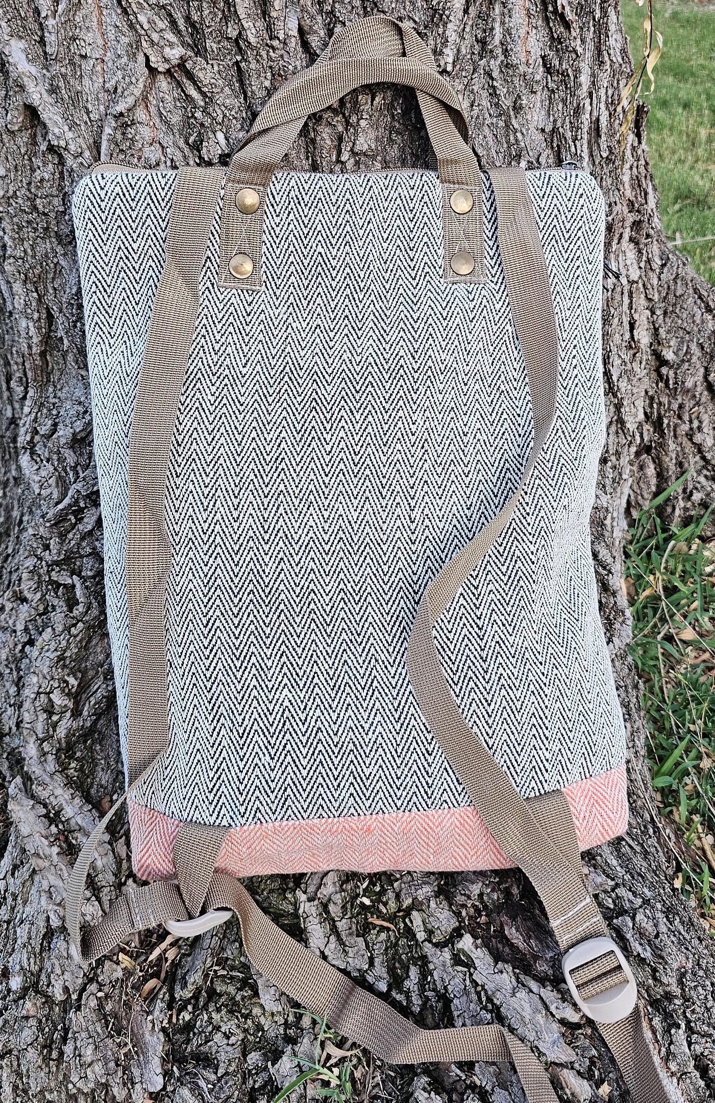 Namaste Natural Hemp Fashionable Nepali Unisex Handmade Organic Vegan Eco-Friendly Laptop Bag.