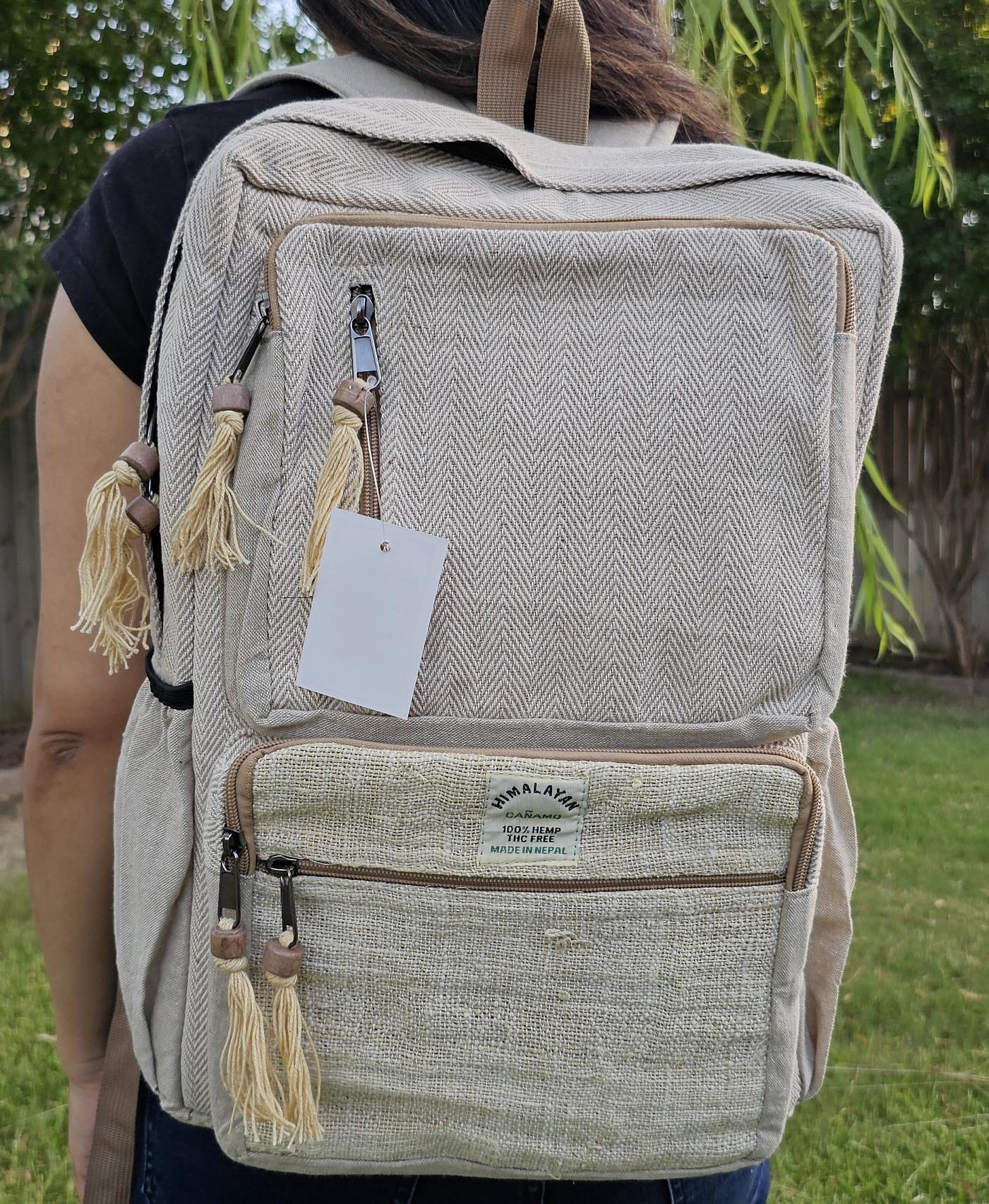 Namaste Fashionable Unisex Multicolor Natural Gheri Handmade Organic Vegan Eco-Friendly Backpack.