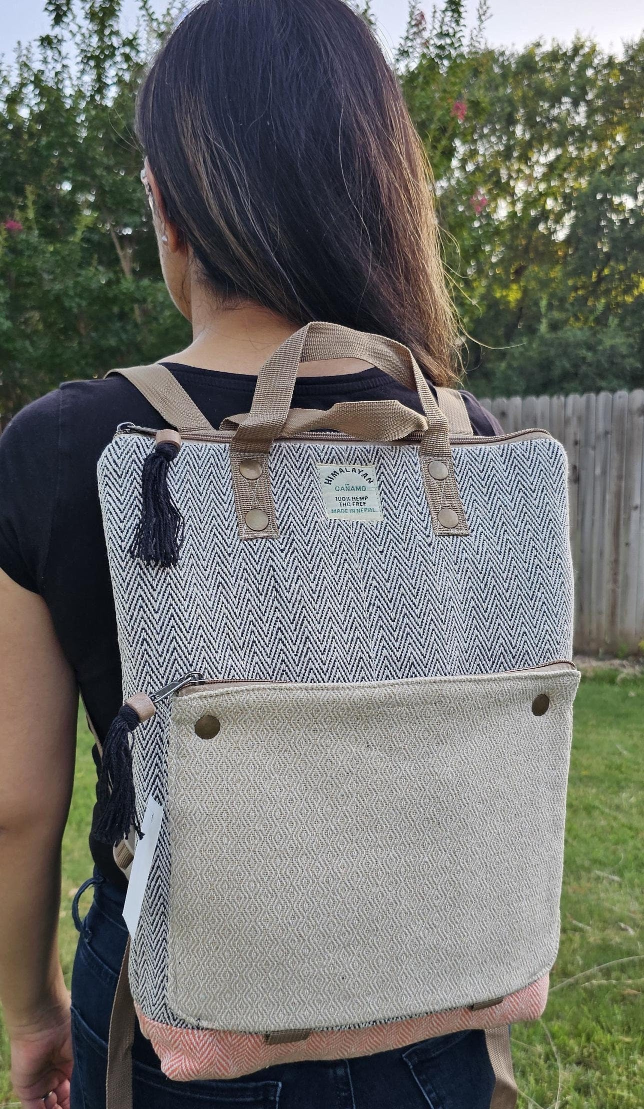 Namaste Natural Hemp Fashionable Nepali Unisex Handmade Organic Vegan Eco-Friendly Laptop Bag.