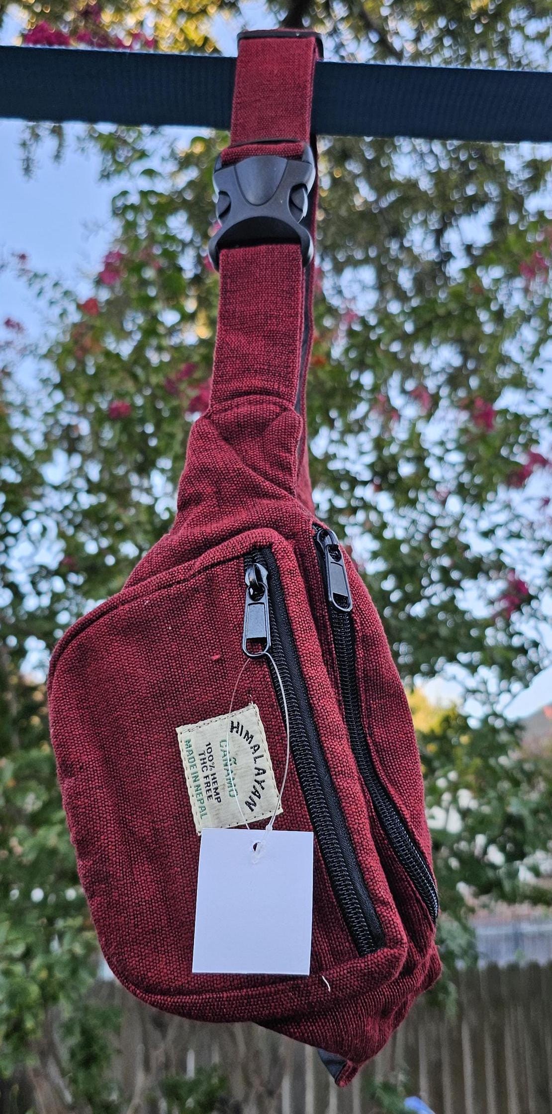 Namaste Natural Hemp & Cotton Yellow Green Maroon Blue Color Trendy Funky Waist Belt Fanny pack