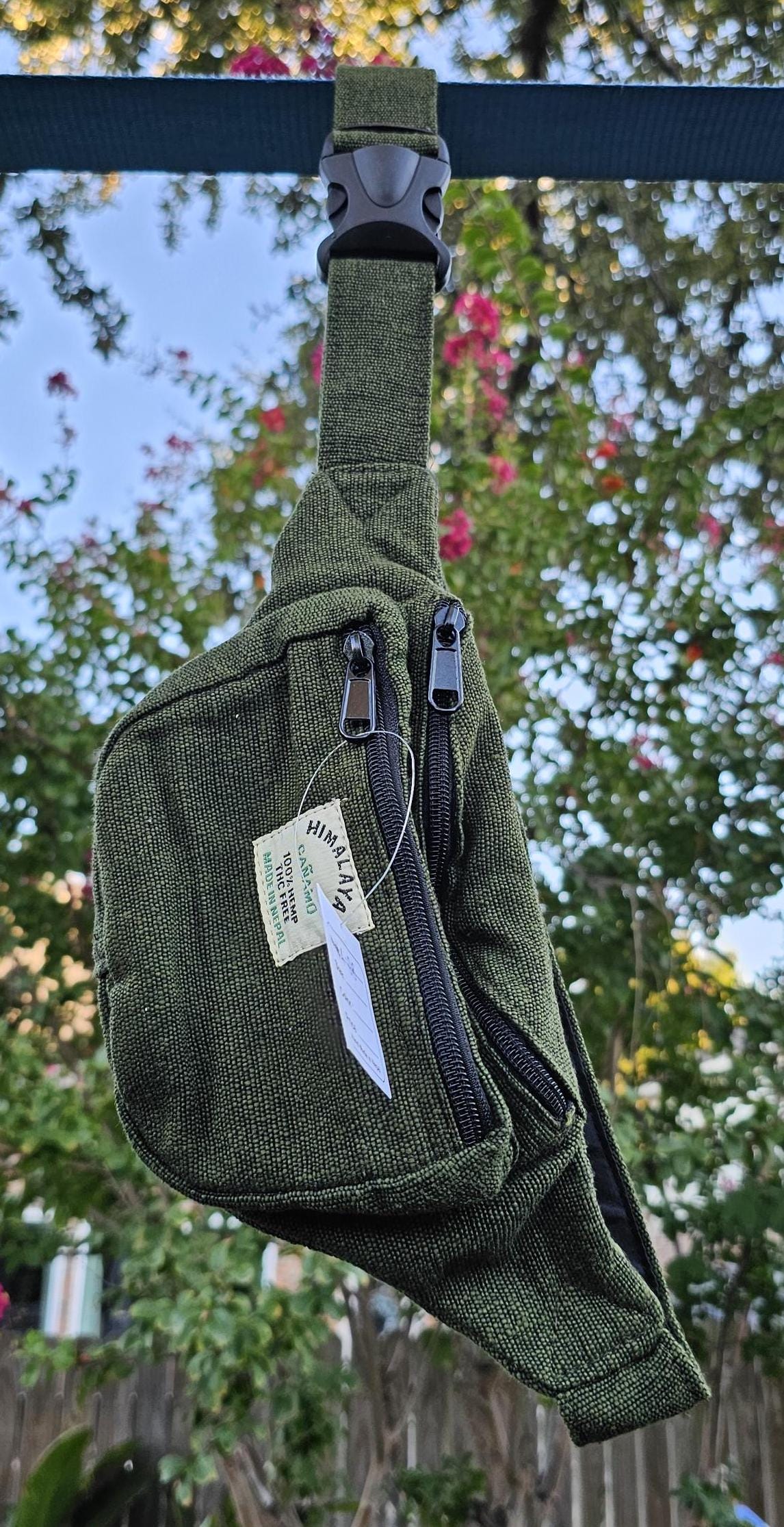 Namaste Natural Hemp & Cotton Yellow Green Maroon Blue Color Trendy Funky Waist Belt Fanny pack