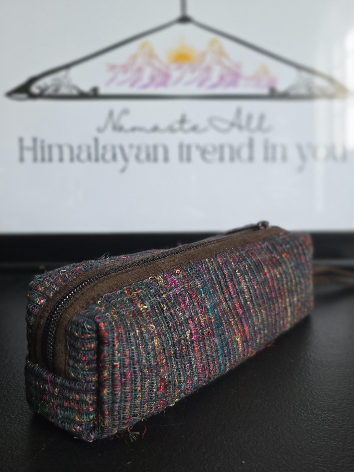 3 Piece Set Toiletry Organic Eco Friendly Handmade Colorful Hippy Pencil Case/Makeup Pouch Bag