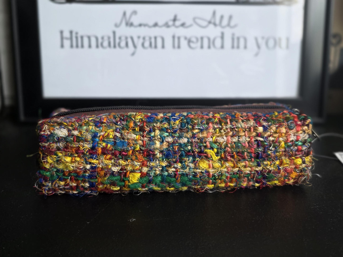 3 Piece Set Toiletry Organic Eco Friendly Handmade Colorful Hippy Pencil Case/Makeup Pouch Bag
