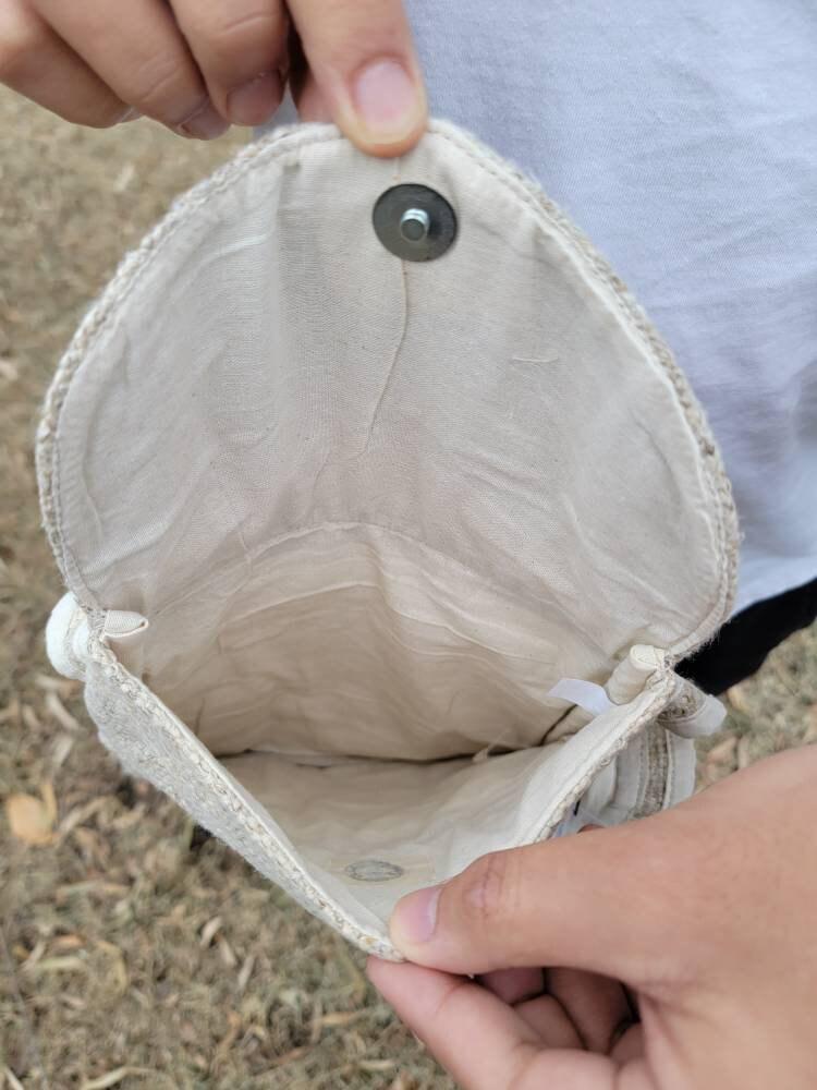 Namaste fashionable unisex multicolor natural hemp handmade organic vegan eco-friendly passport crossbody hippie purse bag.