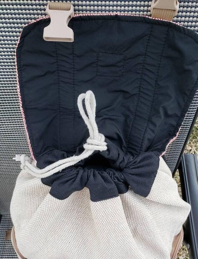 Namaste fashionable unisex natural gheri handmade organic vegan eco-friendly backpack.