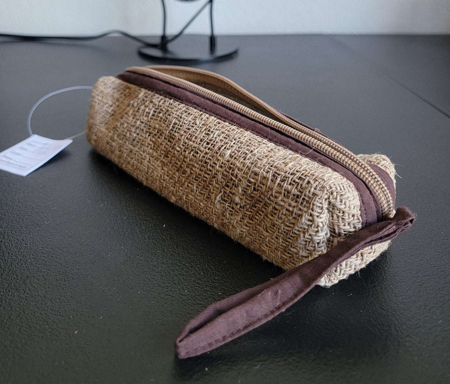 Hemp handmade organic unisex natural colorful vibrant toiletry/makeup/school supplies bag