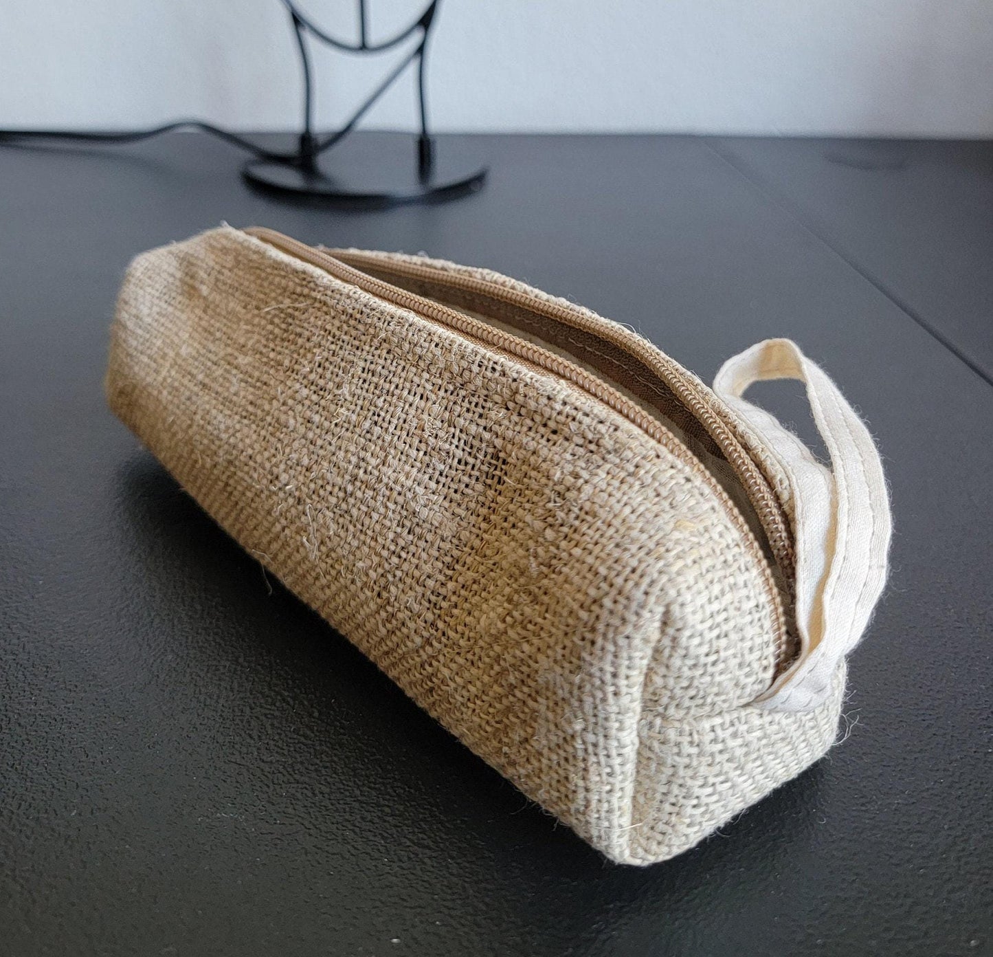 Hemp handmade organic unisex natural colorful vibrant toiletry/makeup/school supplies bag