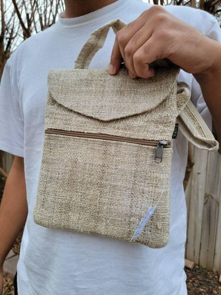 Namaste fashionable unisex multicolor natural hemp handmade organic vegan eco-friendly passport crossbody hippie purse bag.