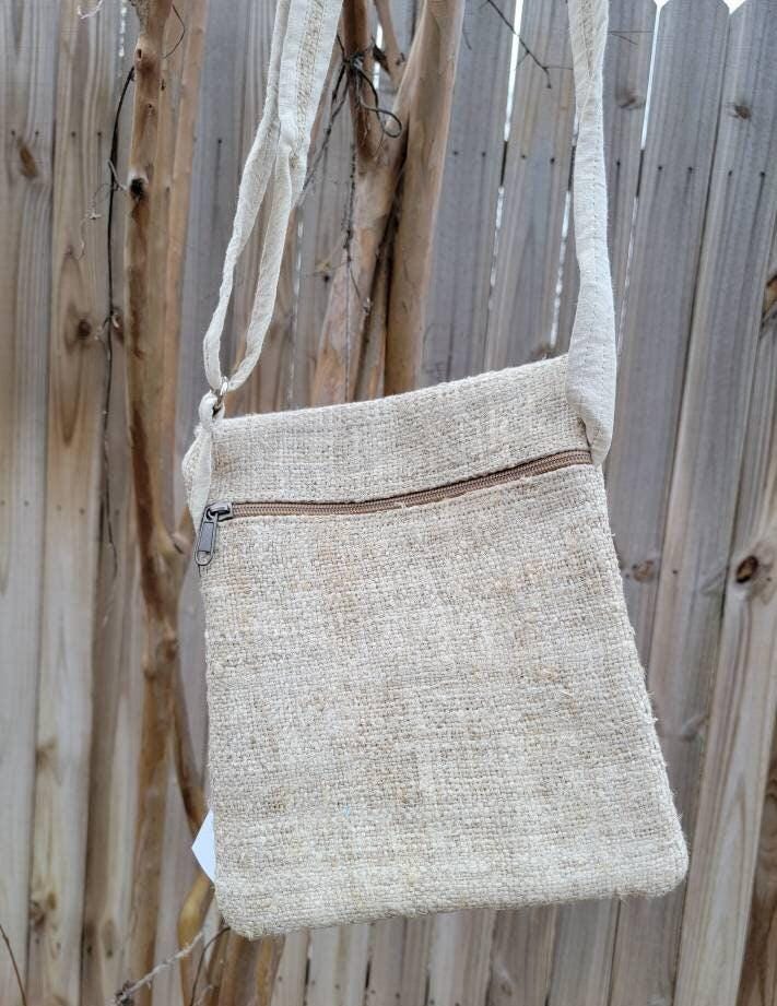 Namaste fashionable unisex multicolor natural hemp handmade organic vegan eco-friendly passport crossbody hippie purse bag.