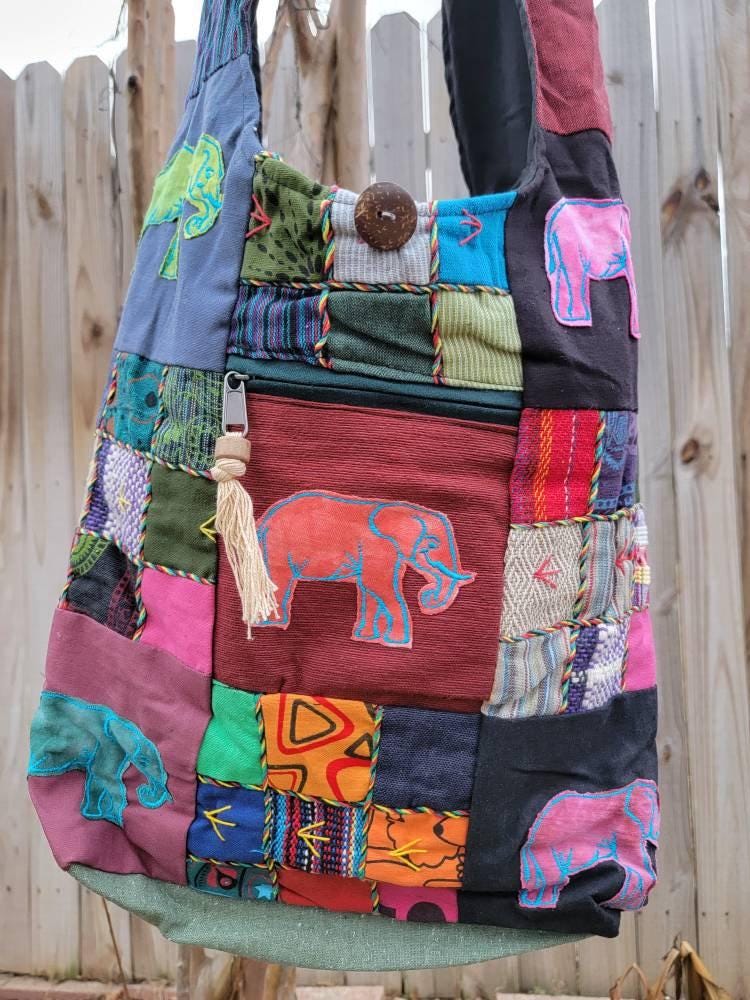 Namaste boho unique fine cotton colorful patchwork light weight handmade boho multi-purpose women cross body festival jogi nepalese bag