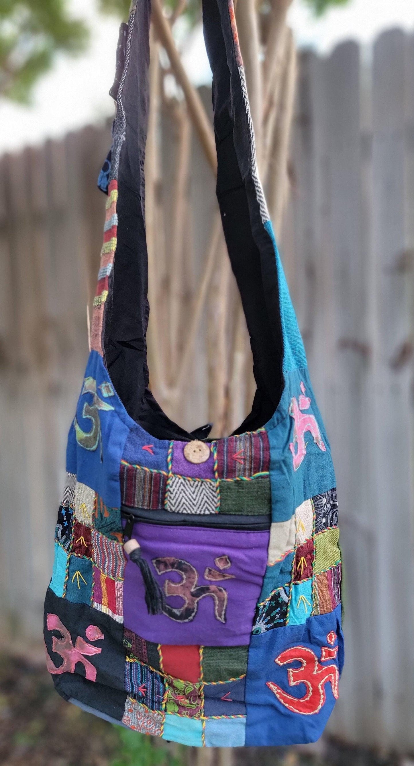 Namaste boho unique fine cotton colorful patchwork light weight handmade boho multi-purpose women cross body festival jogi nepalese bag