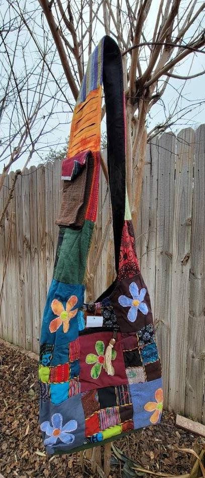 Namaste boho unique fine cotton colorful patchwork light weight handmade boho multi-purpose women cross body festival jogi nepalese bag