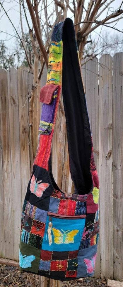 Namaste boho unique fine cotton colorful patchwork light weight handmade boho multi-purpose women cross body festival jogi nepalese bag
