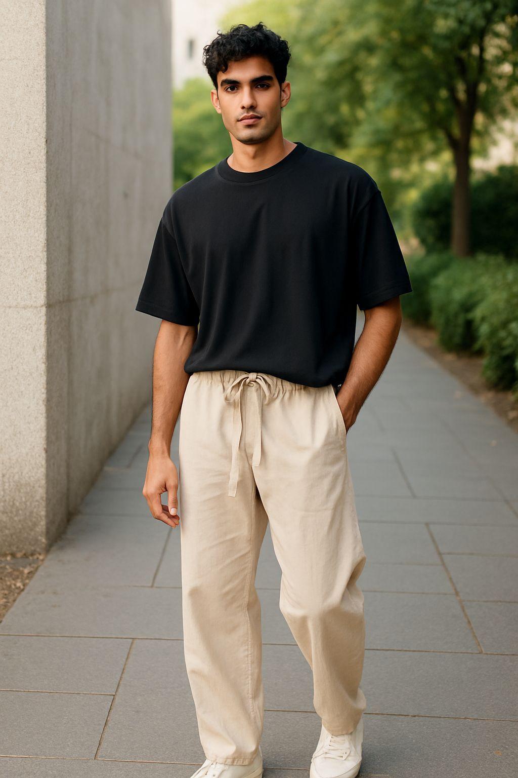 Unisex Fine Cotton Handmade Bohemian Comfortable Organic Natural Yoga Casual Plain Pants from Nepal