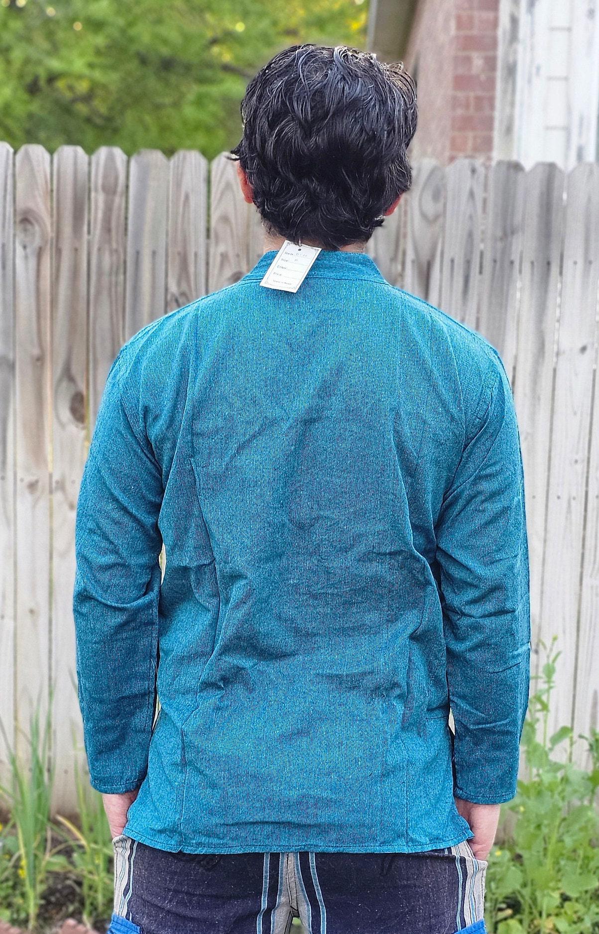 Namaste holiday unisex plain handmade nepalese 100% cotton organic top/kurta rn.