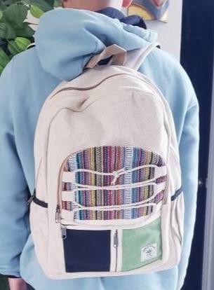 Namaste Fashionable Unisex Multicolor Natural Gheri Handmade Organic Vegan Eco-Friendly Backpack