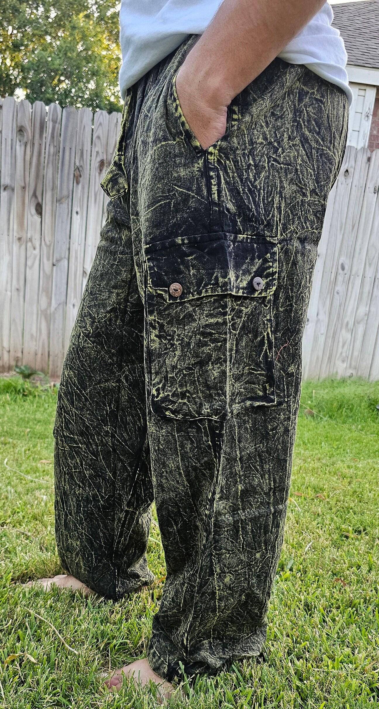 Namaste stonewashed fashionable unisex multicolor handmade patchwork colorful cotton trouser pant