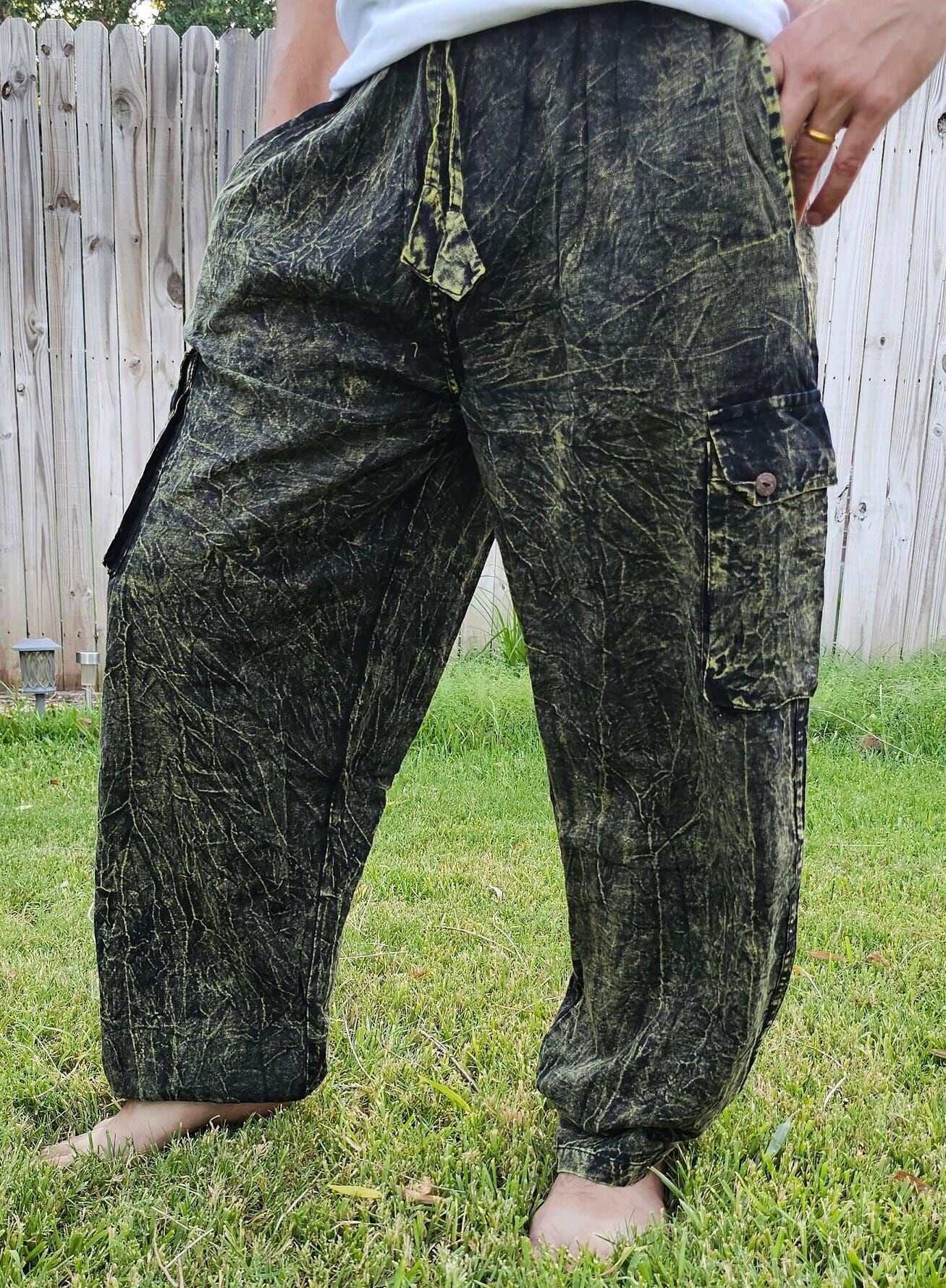 Namaste stonewashed fashionable unisex multicolor handmade patchwork colorful cotton trouser pant
