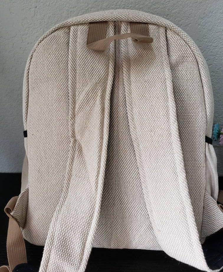 Namaste natural hemp cotton unisex handmade backpack