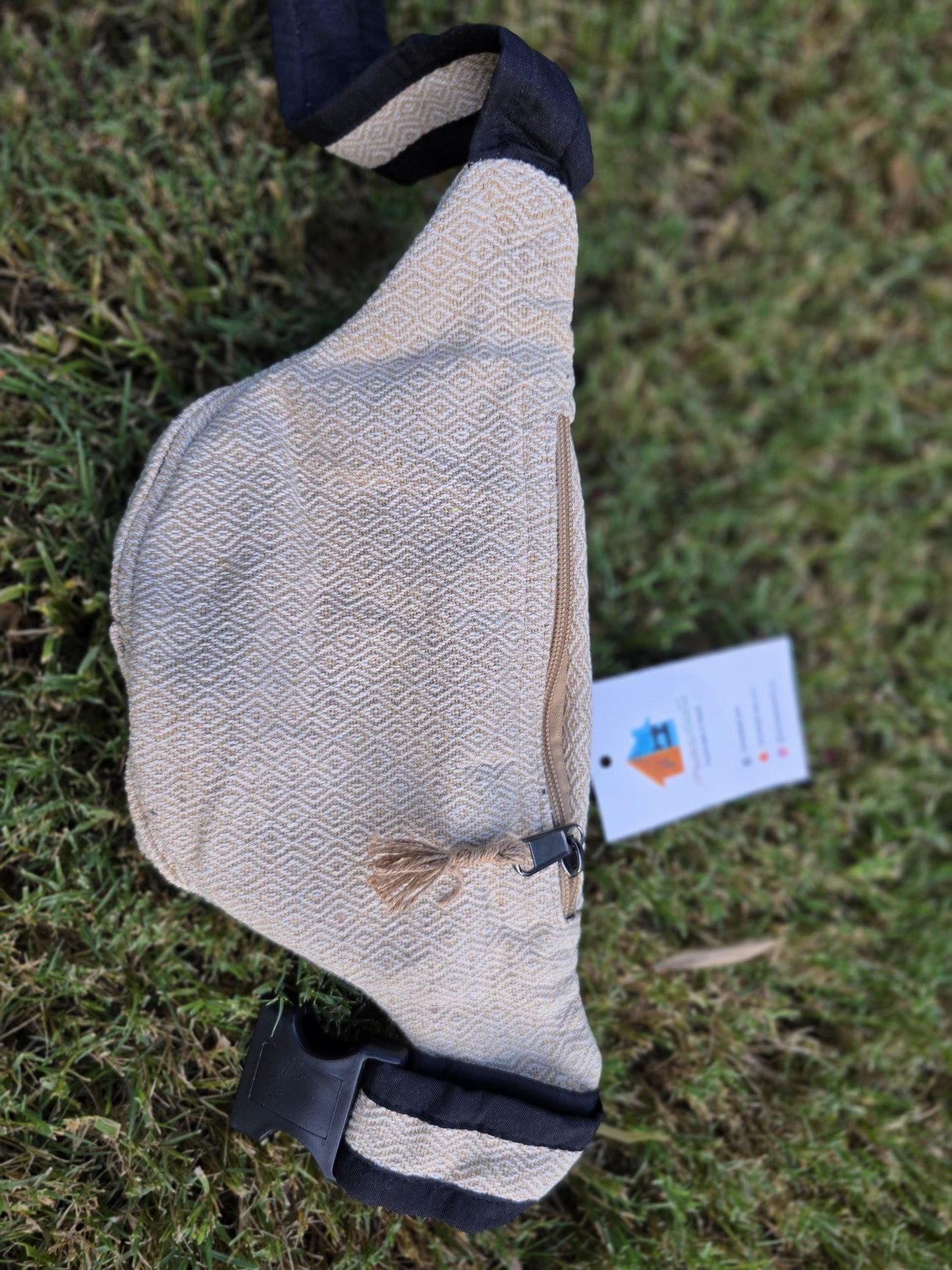 Hemp handmade unisex fashionable unique organic natural hemp bag/fanny pack/money bag/passport bag