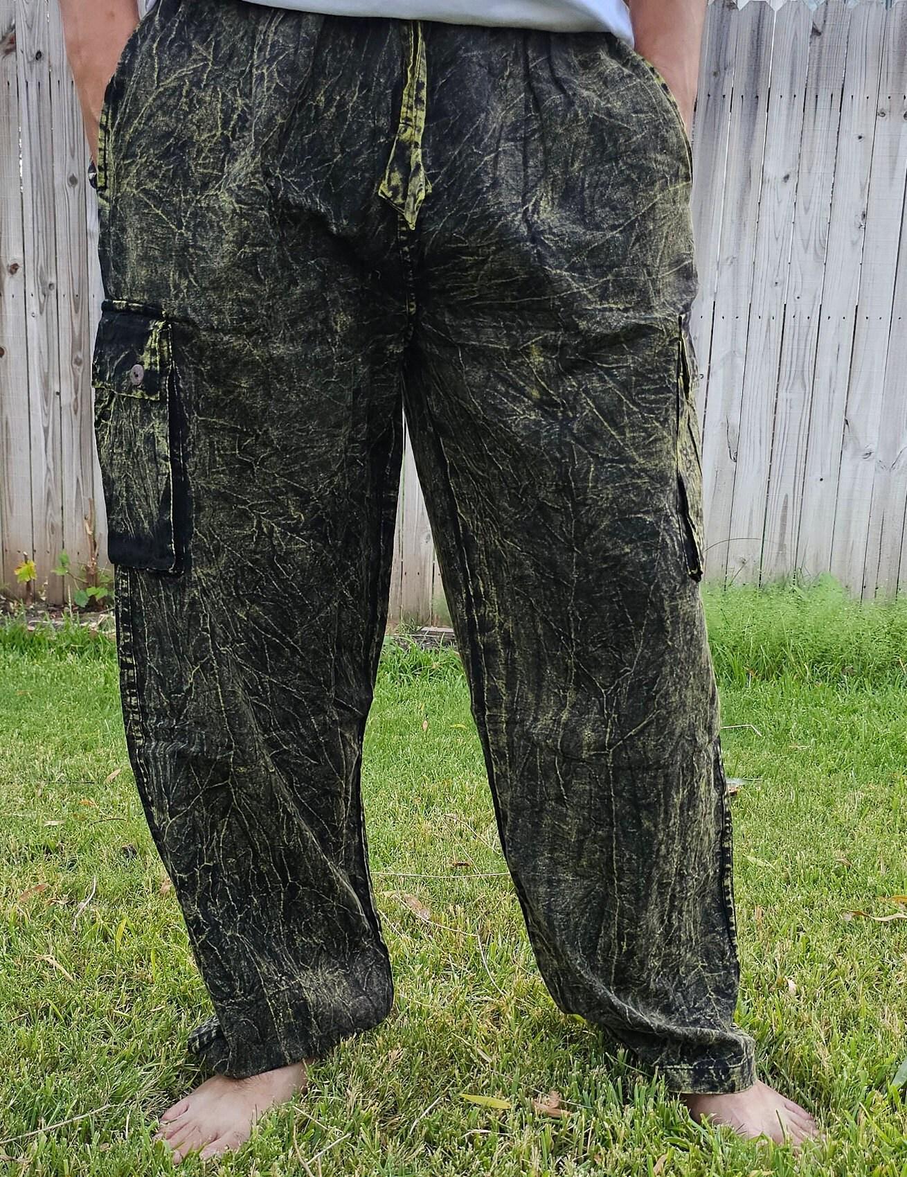 Namaste stonewashed fashionable unisex multicolor handmade patchwork colorful cotton trouser pant