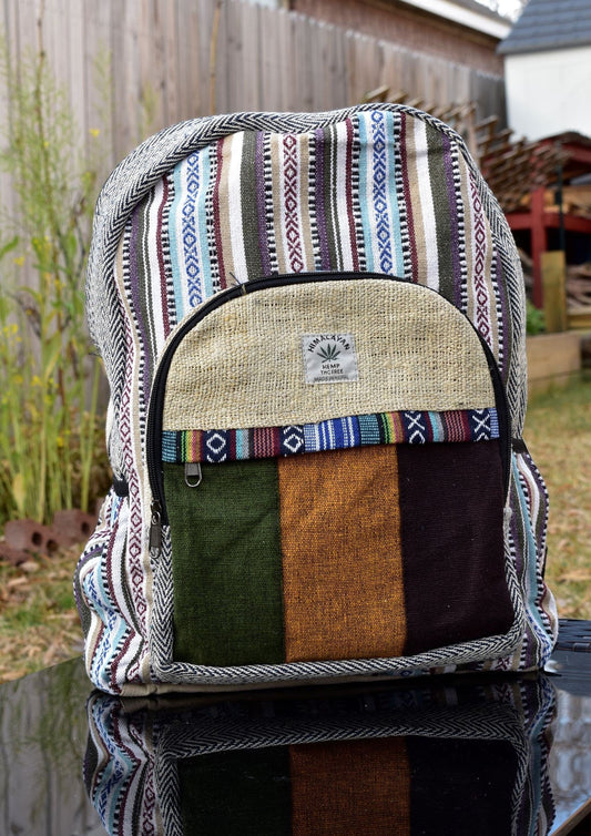 Namaste Hemp 3 Color Backpack